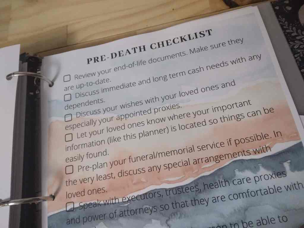 End-of-Life Checklist