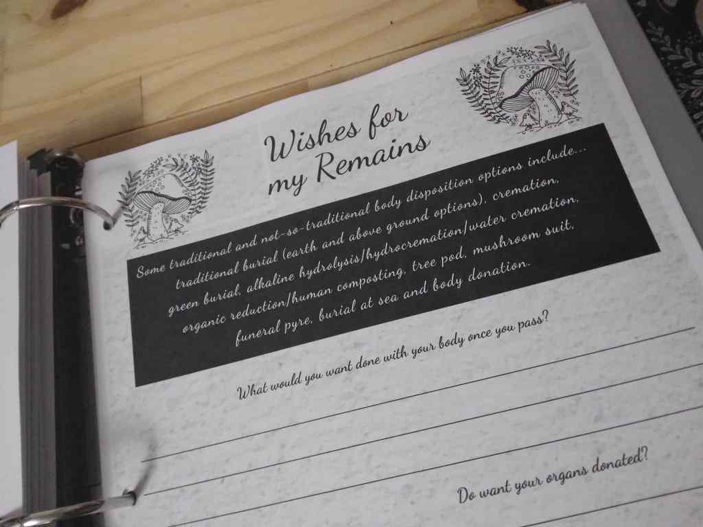 burial or cremation wishes